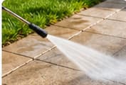 Illustration of power washing